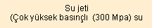 Metin Kutusu: Su jetiok yksek basnl  (300 Mpa) su